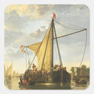 Adesivo Quadrado Os Maas em Dordrecht Aelbert Cuyp