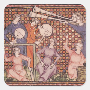 Adesivo Quadrado Os músicos, de Ovide Moralise