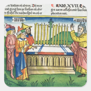 Adesivo Quadrado Os números 17 os 1-11 funcionarios de Aaron