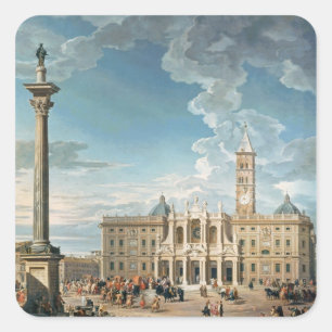 Adesivo Quadrado Os Papais noeis Piazza Maria Maggiore, 1752