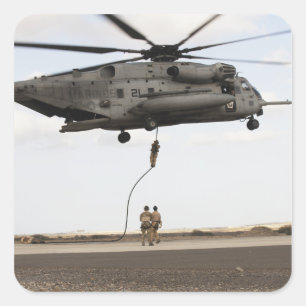 Adesivo Quadrado Os pararescuemen da força aérea conduzem uma