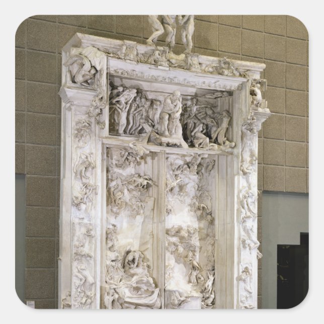 Adesivo Quadrado Os portões do inferno (Frente)