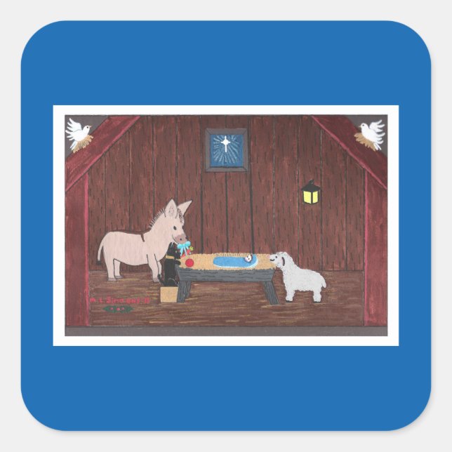 ADESIVO QUADRADO OS PRESENTES (Frente)