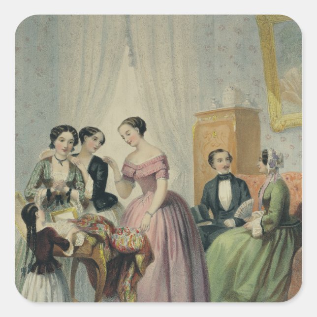 Adesivo Quadrado Os Presentes De Casamento (Frente)