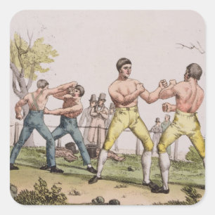 Adesivo Quadrado Os Pugilists, chapeiam 31 'da história do Natio