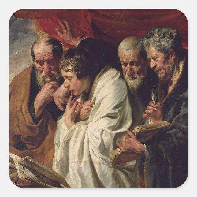 Adesivo Quadrado Os Quatro Evangelistas (Frente)