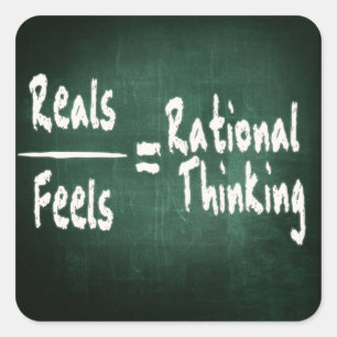 Adesivo Quadrado Os Reals/sentem = pensamento racional