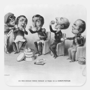 Adesivo Quadrado Os reis absolutos Forçado para engulir o