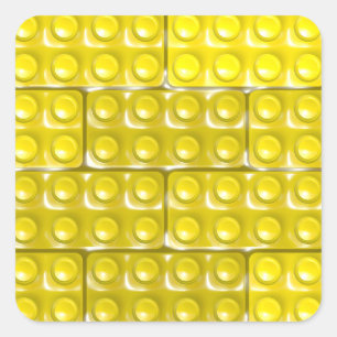 Adesivo Quadrado Os tijolos do construtor -