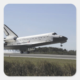 Adesivo Quadrado Os toques de Atlantis do vaivém espacial tragam 3
