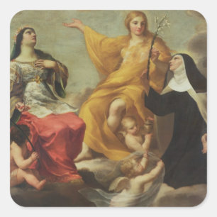 Adesivo Quadrado Os três Marys, 1633 (óleo em canvas)