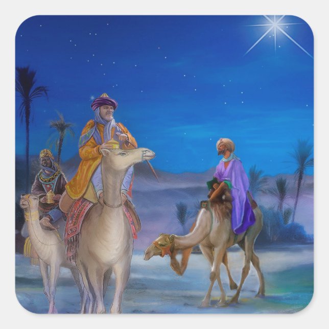 Adesivo Quadrado Os Três Reis (Frente)
