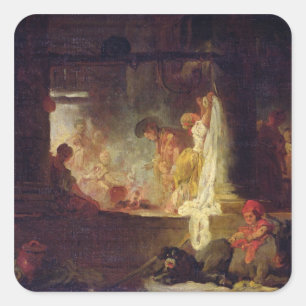 Adesivo Quadrado Os Washerwomen, c.1759