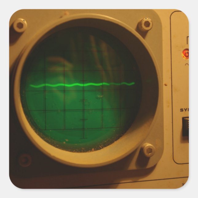Adesivo Quadrado Osciloscópio analógico 1964 (Frente)