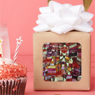 Adesivo Quadrado Ose Garden, pintura de Paul Klee