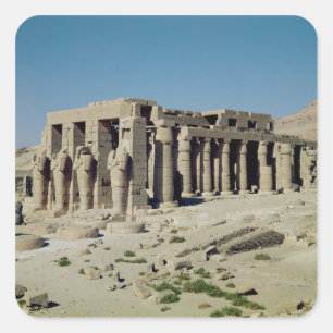 Adesivo Quadrado Osiride figura Ramesses II que flanqueiam as