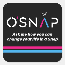 Adesivo Quadrado O'Snap Pergunte-me