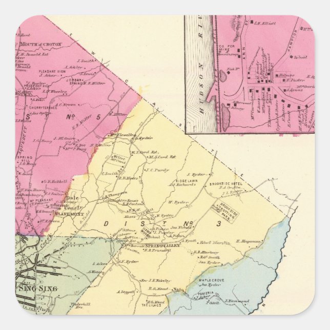 Adesivo Quadrado Ossining, Esparta (Frente)