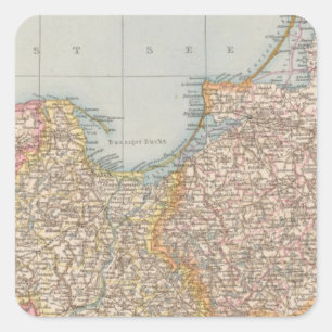 Adesivo Quadrado Ost u Westpreussen, Prússia Oriental e Ocidental