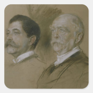Adesivo Quadrado Otto von Bismarck e seu filho Herbert