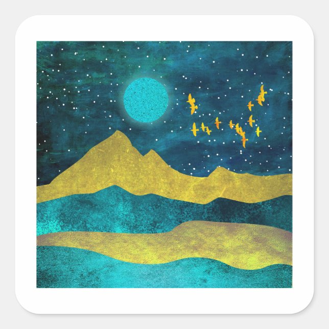 Adesivo Quadrado Ouro (Frente)