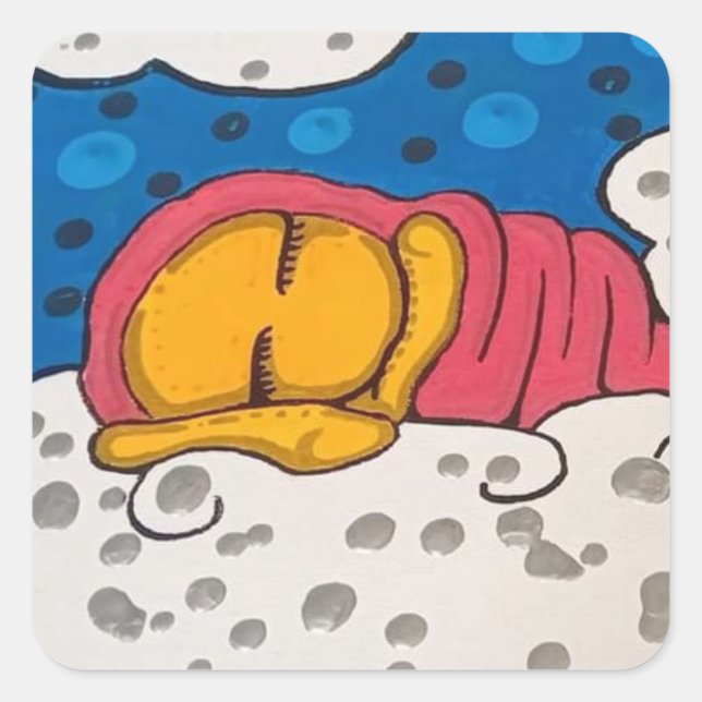 Adesivo Quadrado Ouro (Frente)