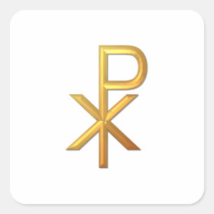 Adesivo Quadrado Ouro "3-D" Chiro