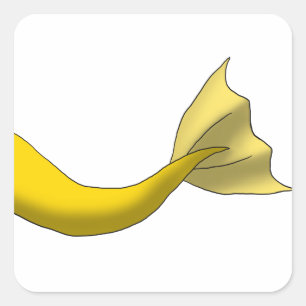 Adesivo Quadrado Ouro Amarelo - Cauda da Sereia