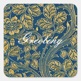 Adesivo Quadrado Ouro Blue Elegance Sticker