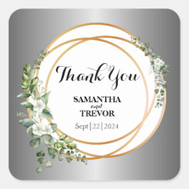 Adesivo Quadrado Ouro Botânica: Autocolantes para a Natureza