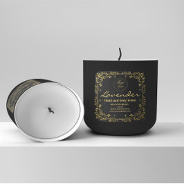 Adesivo Quadrado Ouro de luxo e ingredientes negros