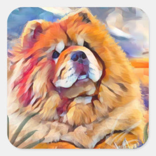 Adesivo Quadrado OURO GIRL Chow