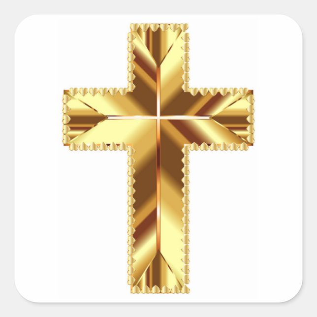 ADESIVO QUADRADO OURO HOLY CROSS (Frente)