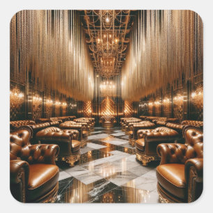 Adesivo Quadrado Ouro Lounge