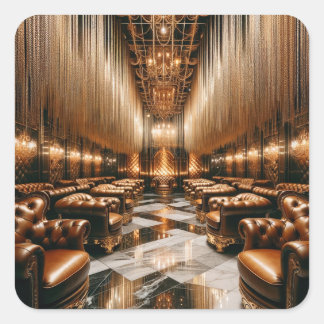 Adesivo Quadrado Ouro Lounge