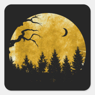 Adesivo Quadrado Ouro Woods