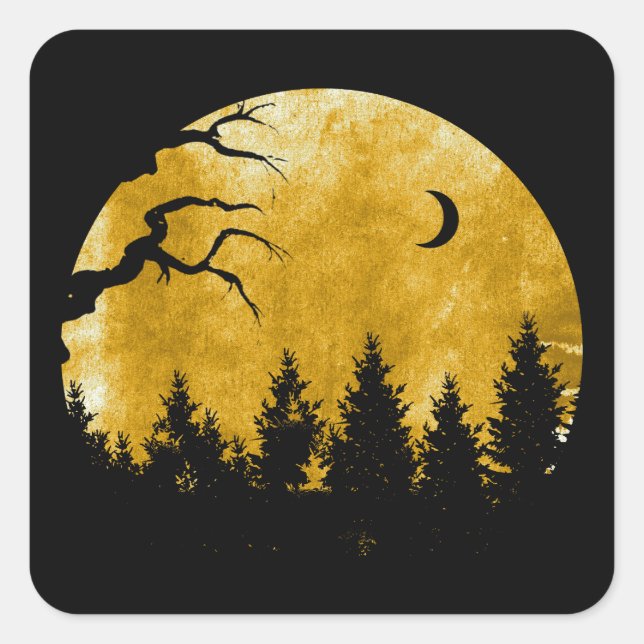 Adesivo Quadrado Ouro Woods (Frente)