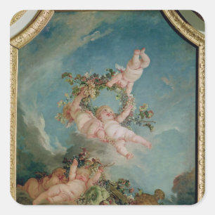 Adesivo Quadrado Outono, de uma série das quatro estações