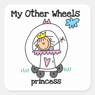 Adesivo Quadrado Outras Rodas Princesa
