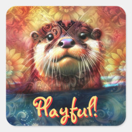 Adesivo Quadrado Outras Simbolias Florais Girassóis Personalizados