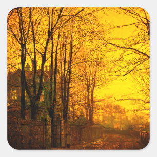 Adesivo Quadrado Outubro depois John Atkinson Grimshaw