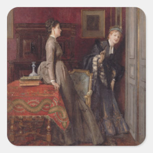 Adesivo Quadrado Overheard (óleo no painel)