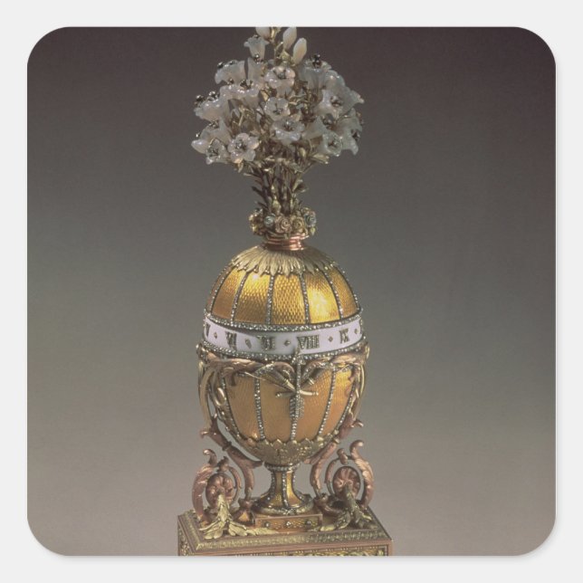 Adesivo Quadrado Ovo de Páscoa em forma de vaso (Frente)