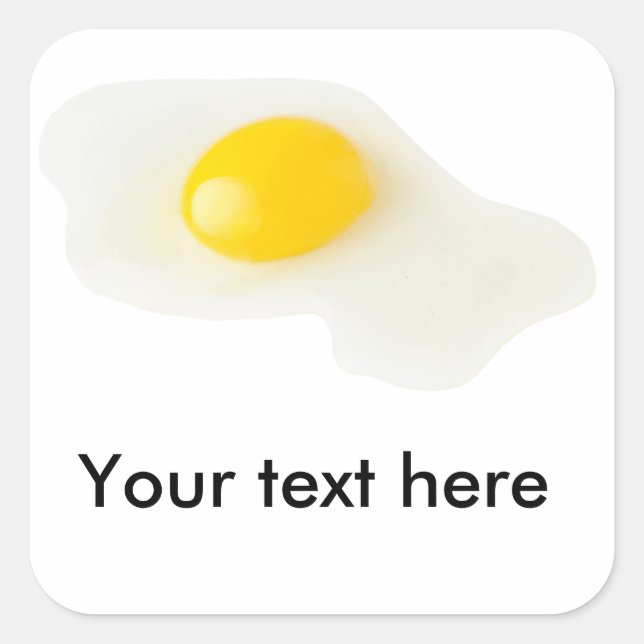 Adesivo Quadrado Ovo quebrado (Frente)