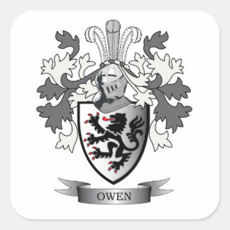 Adesivo Quadrado Owen Family Crest Casaco de Armas