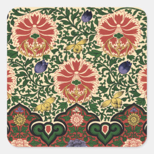 Adesivo Quadrado Owen Jones Chinoiserie Floral Arte Design Lótus Ve