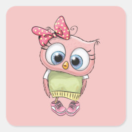 Adesivo Quadrado Owl