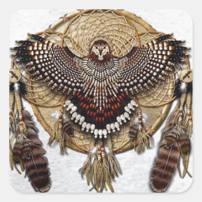 Adesivo Quadrado Owl Dream Catcher (Frente)