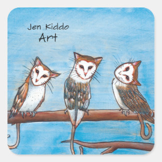 Adesivo Quadrado Owlcats Sticker