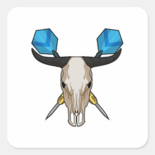 Adesivo Quadrado Ox nas Trevas com Dart